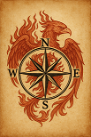 logo représentant un phoenix et une bousole